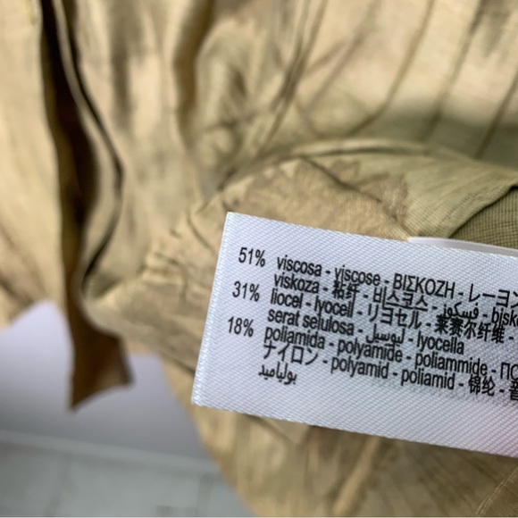 ZARA NWT OVERSIZED JACQUARD SHIRT ZW COLLECTION SIZE XL VISCOSE BLEND BOHO - Picture 8 of 11